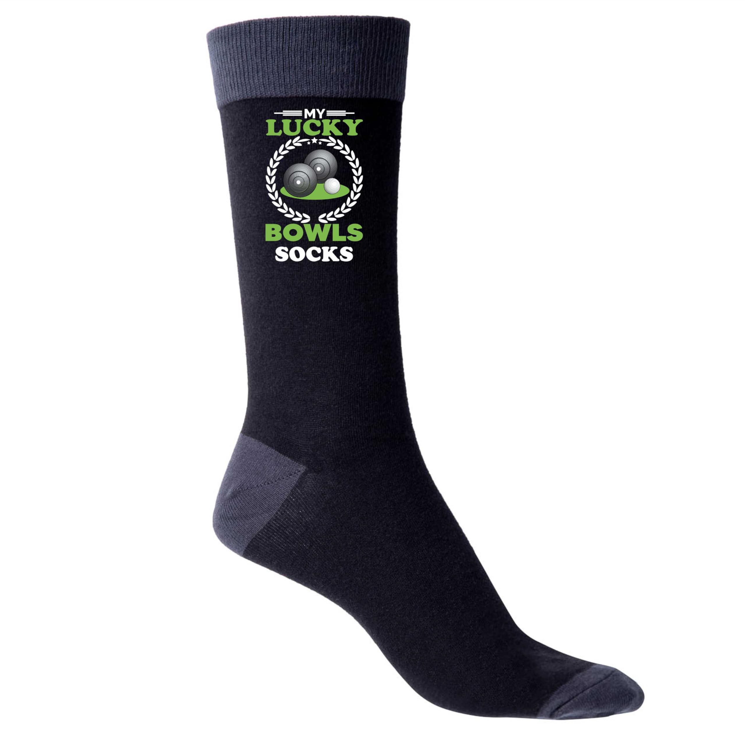 Print4U My Lucky Bowls Men's Black Socks Men's Crown Green Birthday Gift