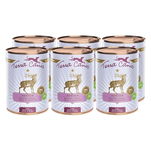 Terra Canis Venado con Tomate y Manzana, Comida Senior para Perros, 6x400g