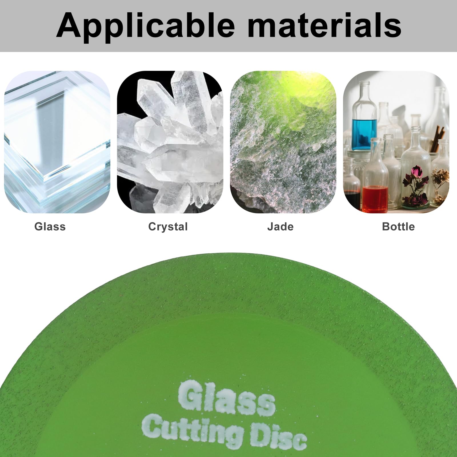 Paquete de 5 discos de corte de vidrio de diamante para amoladora angular, hoja ultrafina de 4.5 pulgadas para cortes suaves y precisos en botellas de vidrio, azulejos, cerámica, jade y vino