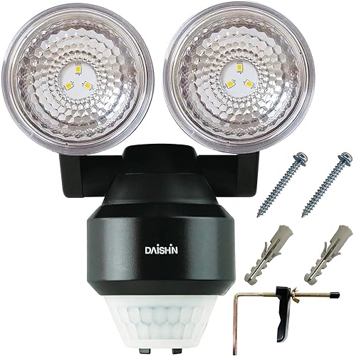 DLB-NS200 Sensor Light, 200 Lumens, 2-Light, AA Battery, Parking Lot, Rental, Adjustment, Mounting Bracket, Plumbing, Battery-Powered, Power