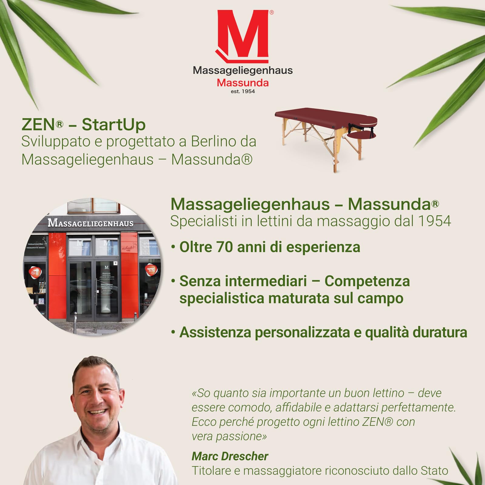 ZEN - Lettino massaggio mobile StartUp pieghevole & regolabile - tavolino massaggio legno massiccio stabile - panchina massaggio con poggiatesta, braccioli e borsa da trasporto regolabili (bordeaux)