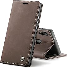 Leather Case for Samsung Galaxy A20E, Protective PU Leather Wallet Case, Magnetic Closure, Card Slots, Stand Function, Coffee