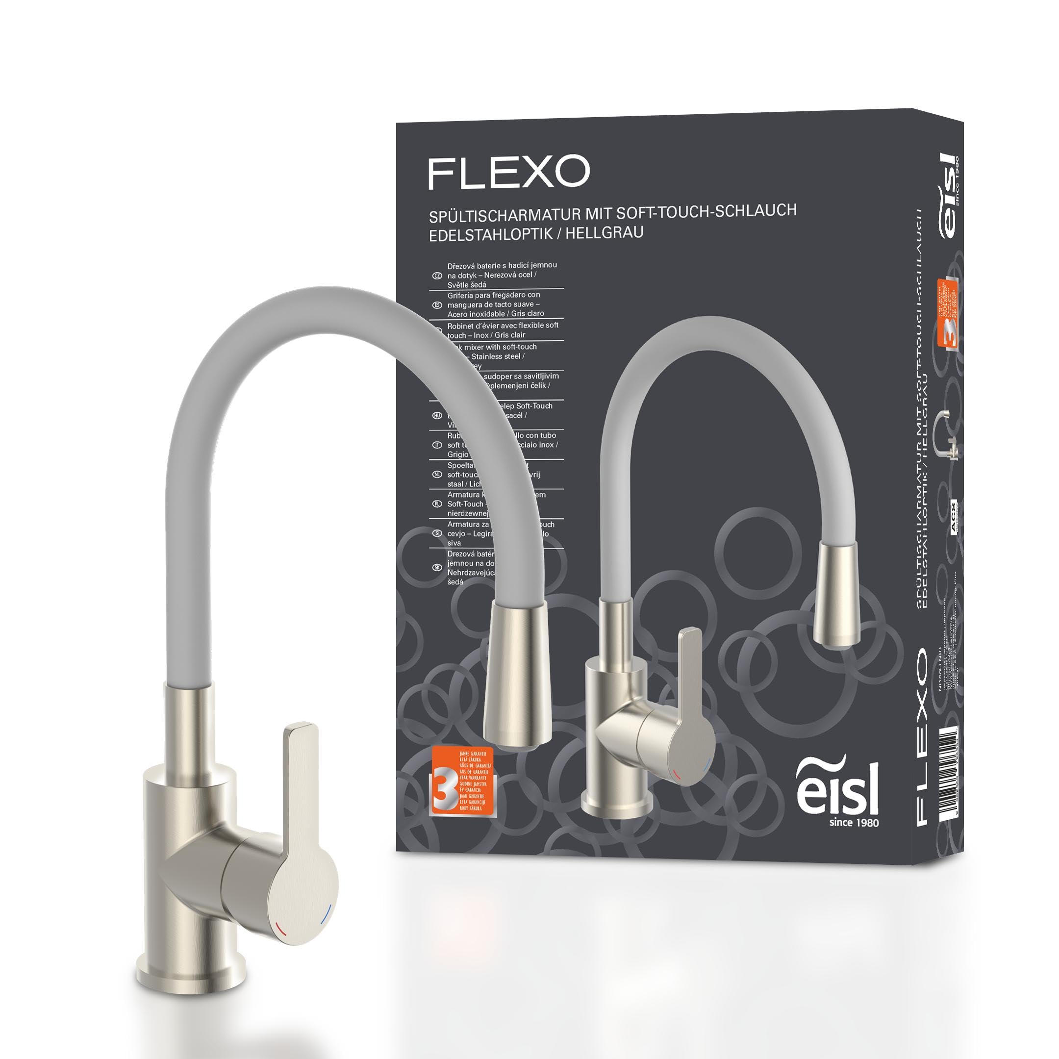 Einhebel-Küchenarmatur Mit Flexiblem Auslauf – 360° Drehbar, 2-Funktionen, Mit Soft-Touch-Schlauch