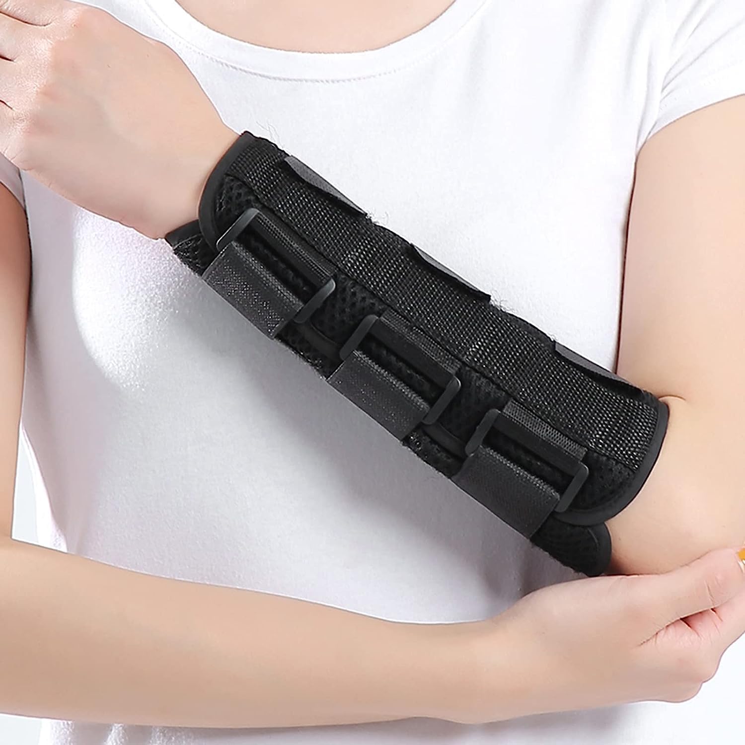 Adult Kid Elbow Brace Splint Elbow Joint Correcting Brace, Arm Splint Support Immobilizer, Arm Sling for Children Broken Arm, Elbow, Wrist Support and Injury Recovery. (L)