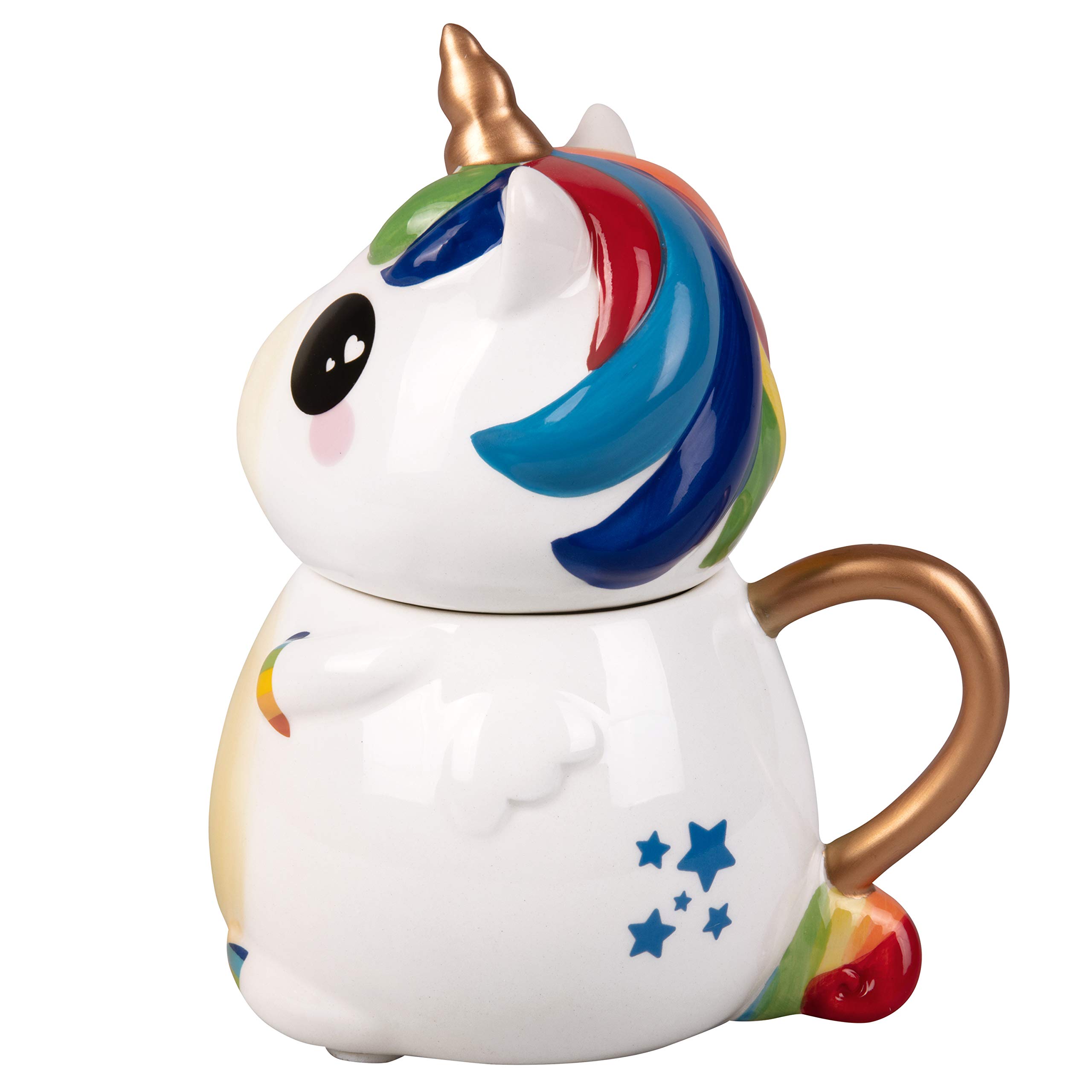 Amazon.com: Seven20 Rainbow Unicorn Coffee Mug with Lid - for Kids