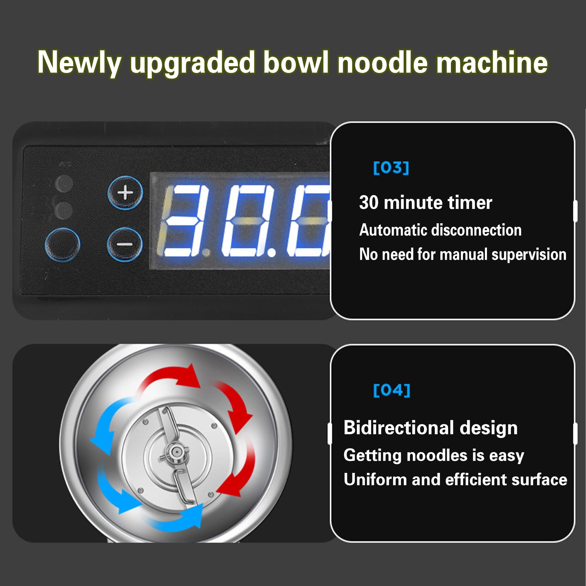 Impastatrice Spirale Professionale A Doppia Rotazione Heavy Duty Con Ciotola In Acciaio Inossidabile E Timer - Mixer Elettrico Per Impasto Di Pane E Pizza | Ideale Per Ristoranti E Pasticcerie 5kg