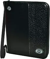Fichário com Zipper e Alça, Completo, Croco Black, ACP