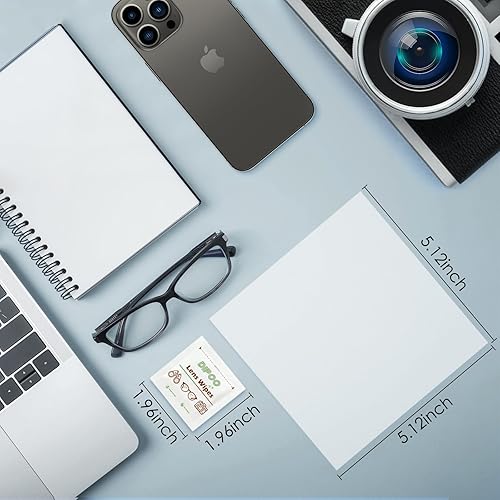 Miniatura 5 de 200 toallitas limpiadoras para lentes, prehumedecidas envueltas individualmente, sin manchas, sin rayas, para lentes de sol, lentes de cámara, gafas