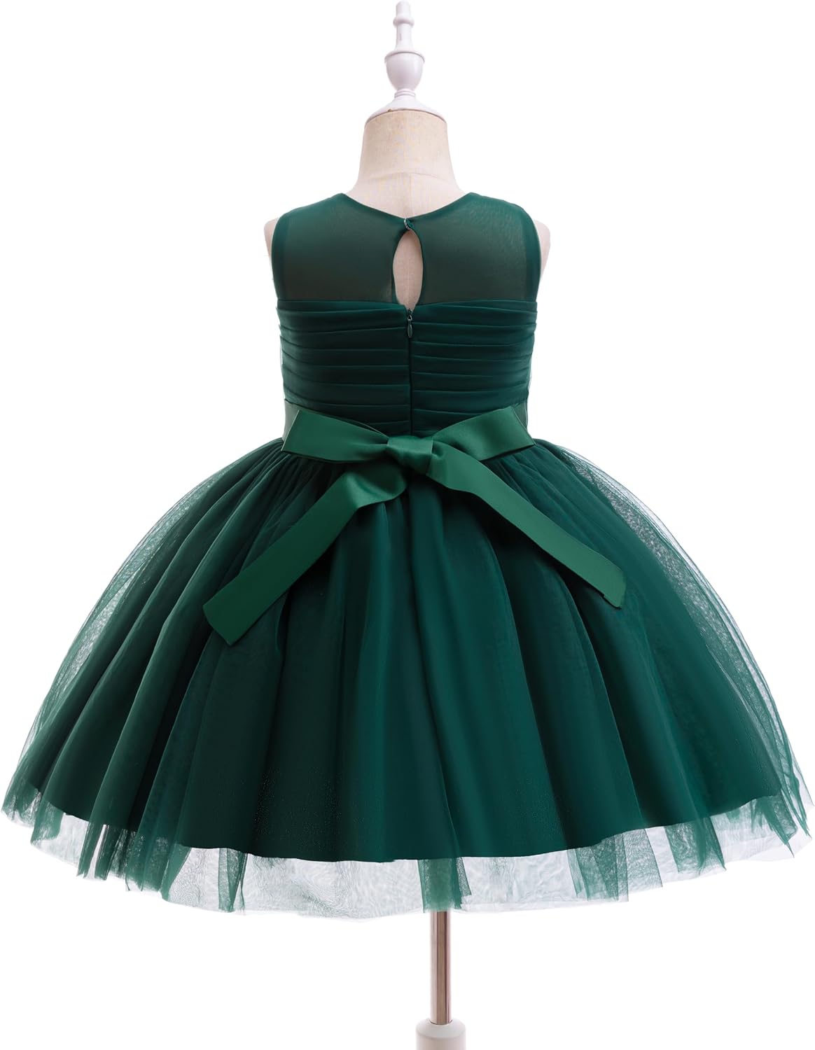Glamulice Flower Girls Vintage Tulle Tutu Dress A Line Little/Big Girl Wedding Birthday Formal Party Dresses