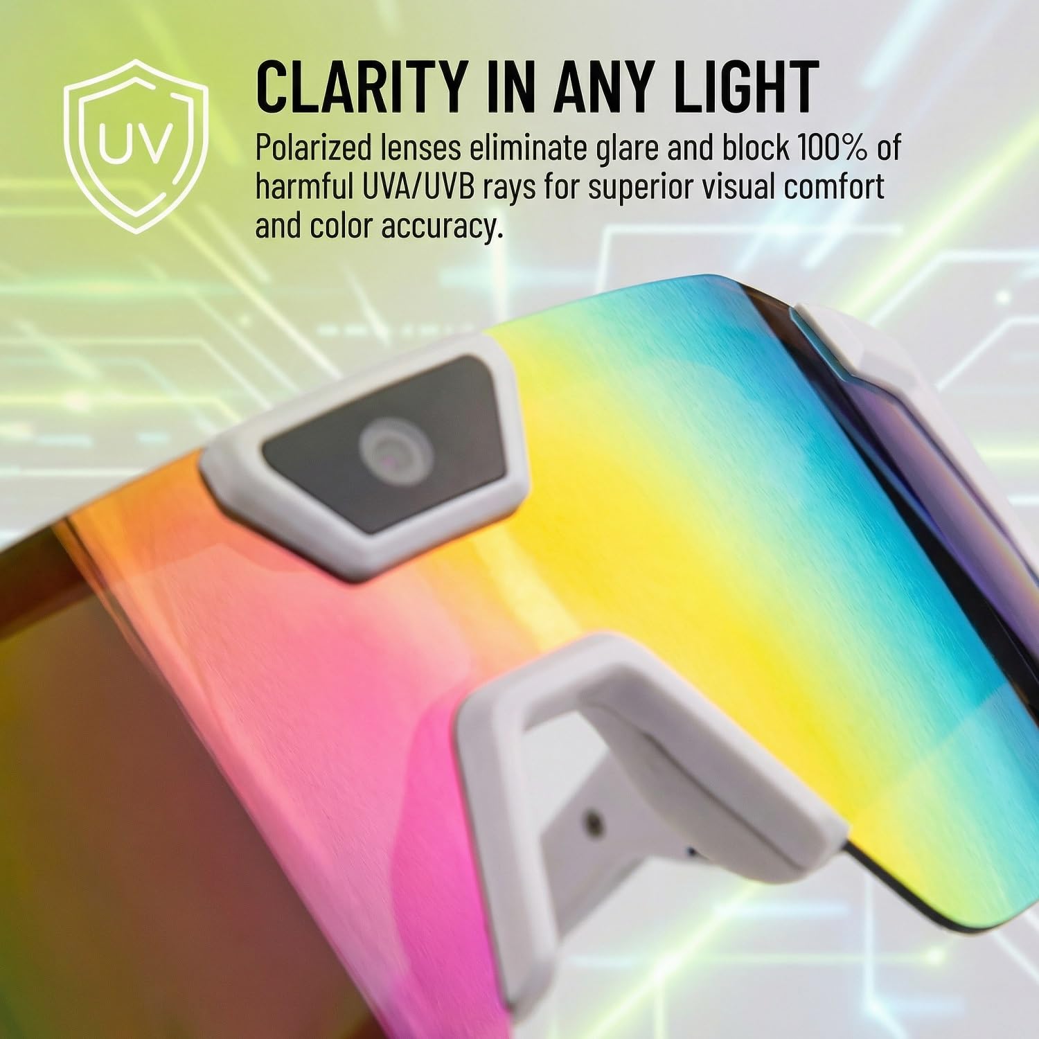 Occhiali da sole con action camera 4K – Occhiali da sole con registrazione video POV a mani libere, polarizzati, occhiali sportivi intelligenti per escursionismo, ciclismo, baseball, batteria da 2 ore