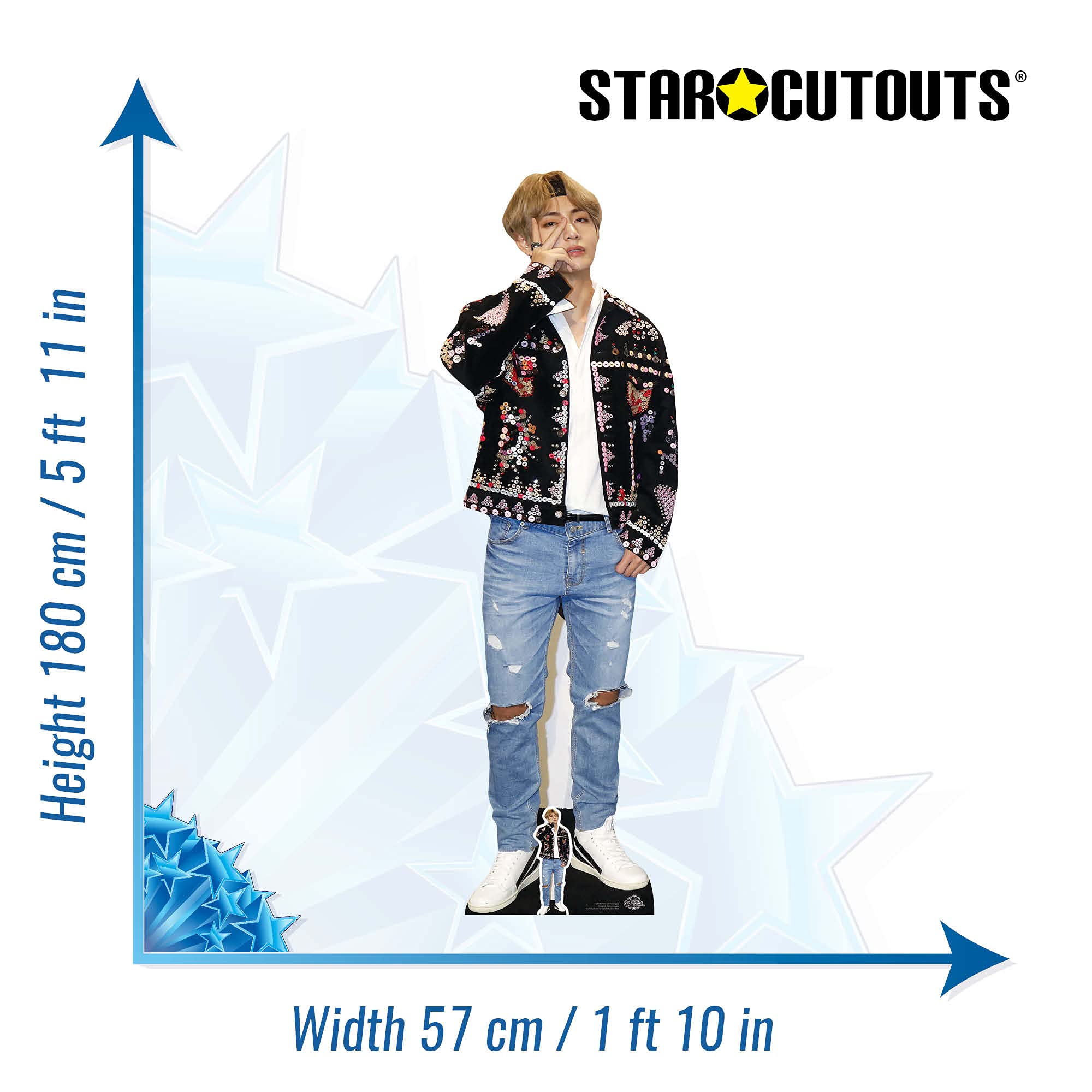 Star Cutouts Ltd CS746 V Lifesize Cardboard Free Desktop Cutout of Kim