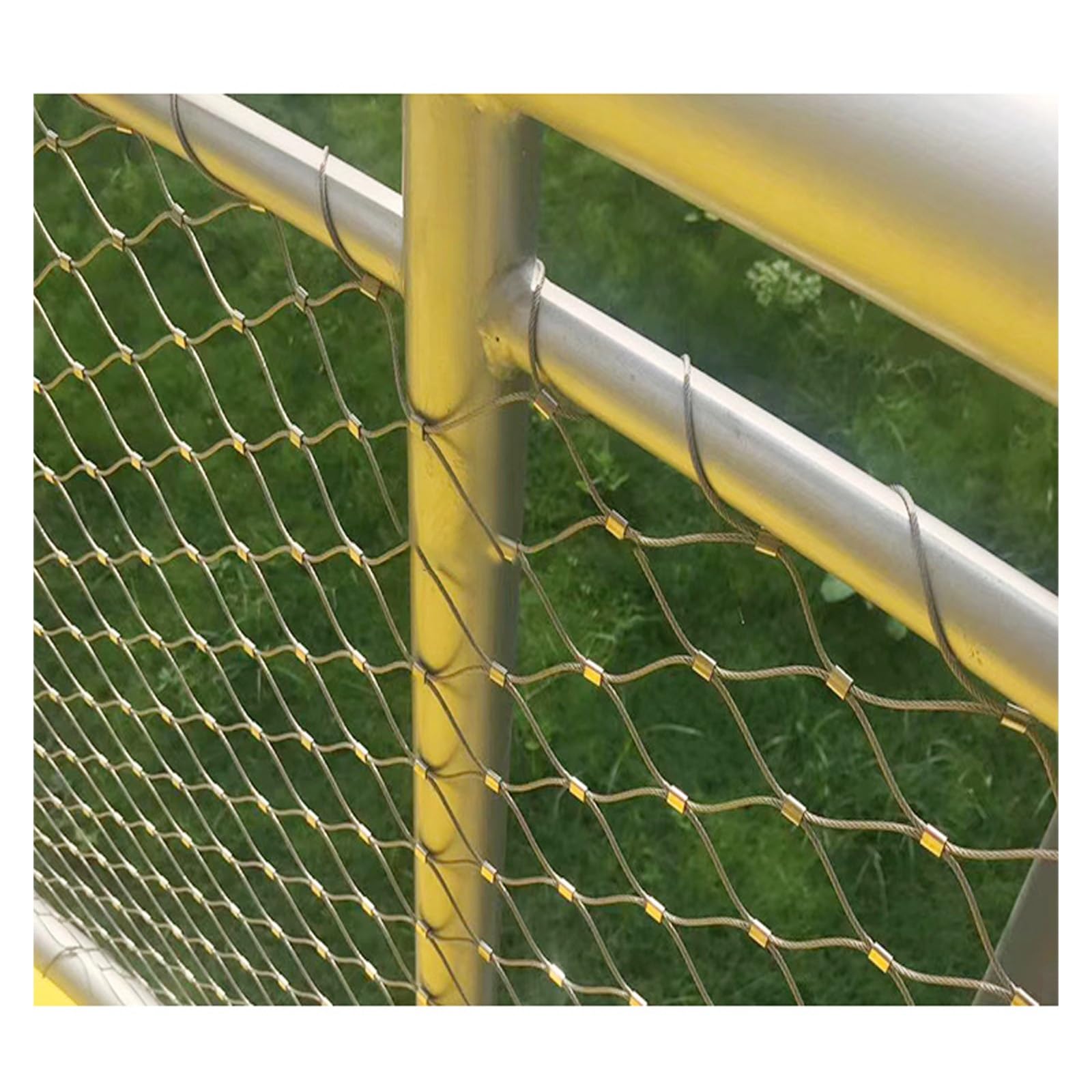 SDGBCXD stainless steel rope mesh, Strong Toughness, Reinforced Metal Rope, Impact Resistance, Suitable for Multiple Scenarios(15 * 1.5m/49.2 * 4.9ft)