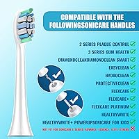 Vista 3 de Cabezales de cepillo de dientes de repuesto para Philips Sonicare: paquete de 8 cabezales de cepillo eléctrico de repuesto suave compatible