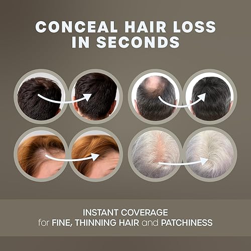 Miniatura 5 de KAAL Fibra capilar, fibras capilares para adelgazar el cabello para mujeres y hombres, (0.97 onzas, rubio medio), fibras de construcción del