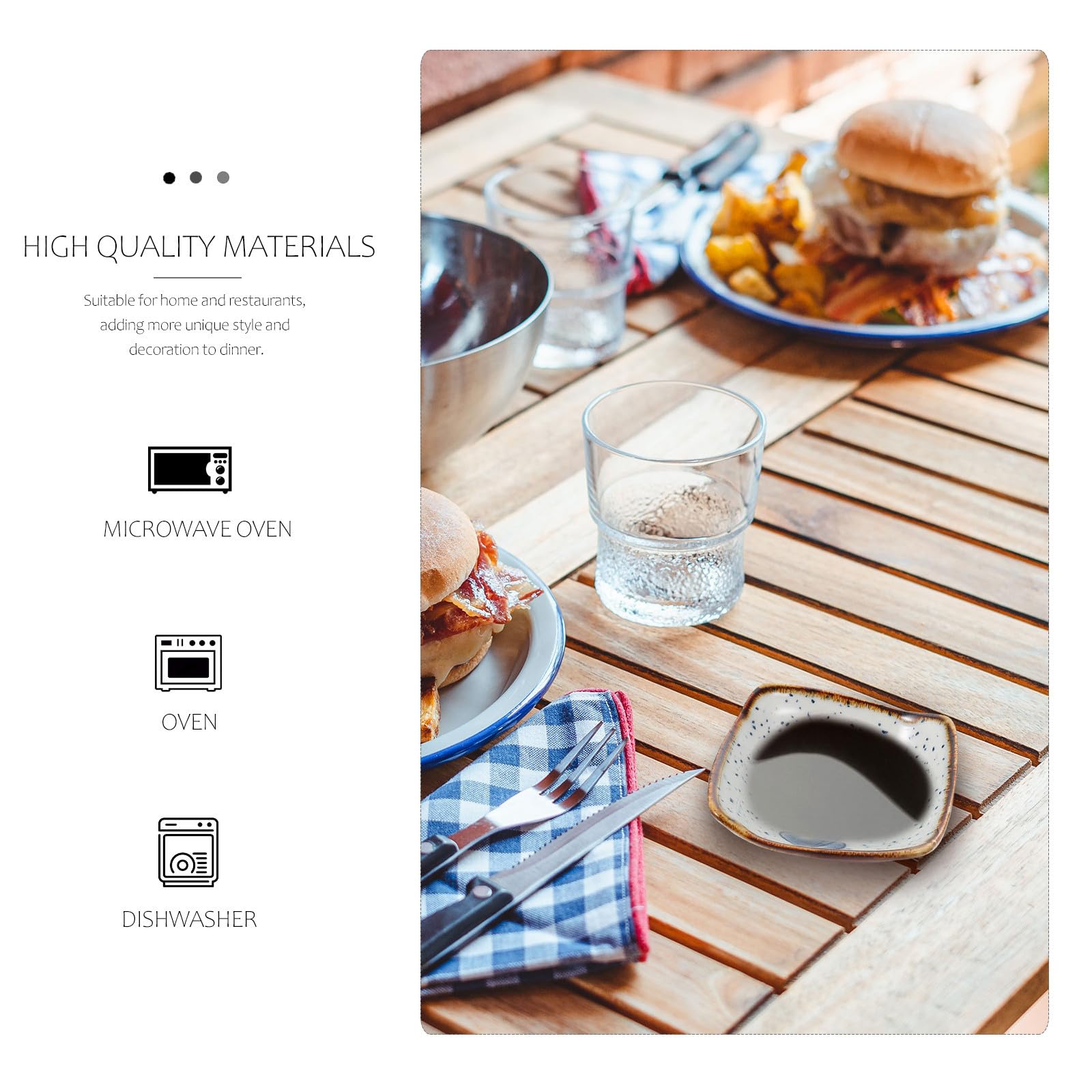 VICASKY Platos de Cerámica Varios estilos Juego de 5 para Condimentos y Aperitivos, Diseño Único y Fácil de Limpiar, Adecuado para Decoración Mesa y Cenas Reutilizable Varios estilos