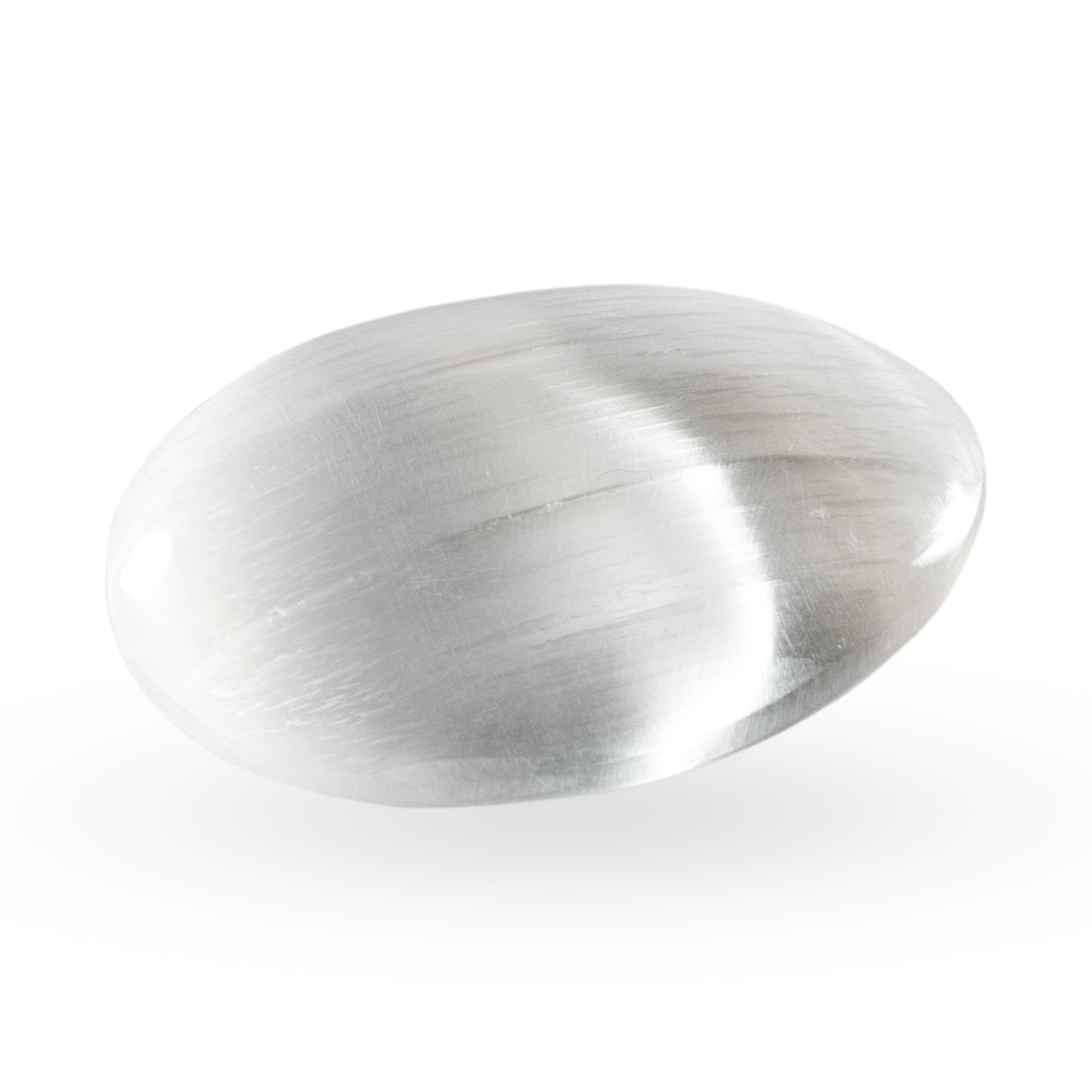 NKlaus Natural Selenite Worry Stone 6.5 x 5 cm Palm Energy Stone Meditation Decoration 15594, 1 Items, 6,5x5cm