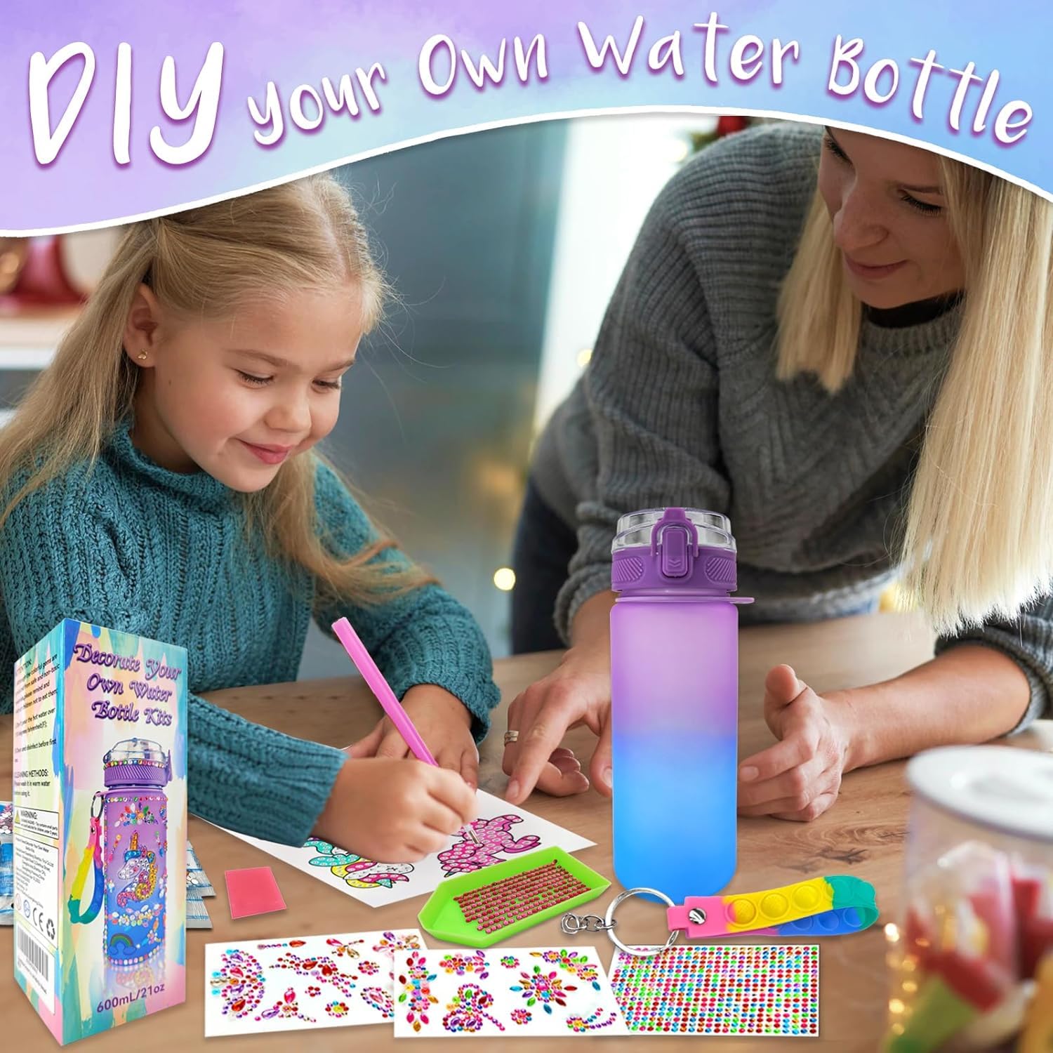 Foil Fun Art Kit For Kids 4-6 7July Decorate Your Own Water Bottle Kits For Girls Age 4 6 8 10 Unicorn Gem Diamond Painting Crafts Fun Arts Crafts Gifts Toys Birthday Foil Fun Art Kit For Kids 4-6 7July Decorate Your Own Water Bottle Kits For Girls Age 4 6 8 10 Unicorn Gem Diamond Painting Crafts Fun Arts Crafts Gifts Toys Birthday