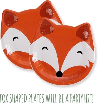 Pop Fizz Designs Woodland Creatures Party Pack | Plates, Napkins, Cups, Silverware, and Cupcake Wrappers