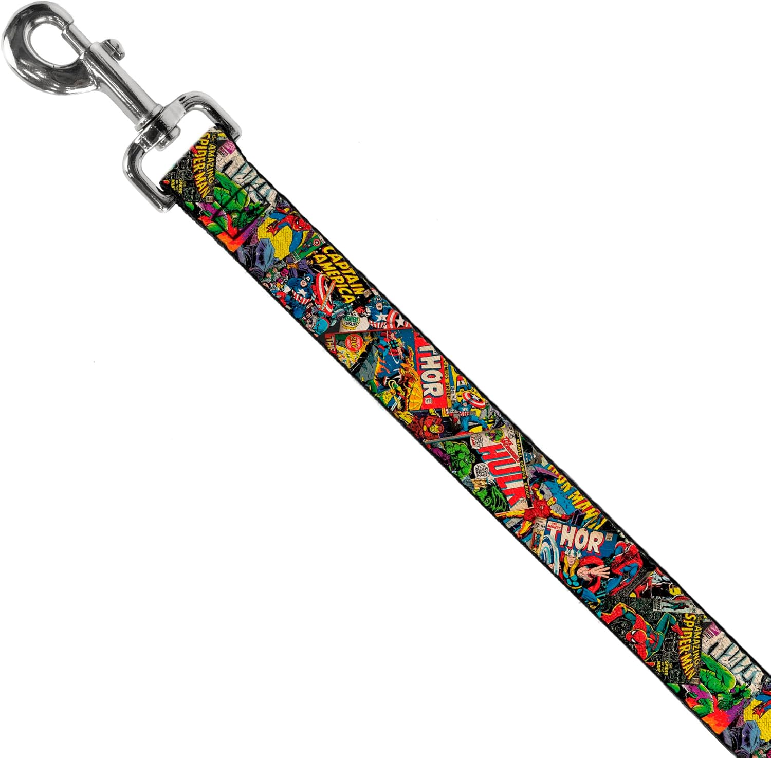 Dog Leash Retro Marvel Comic Books Stacked Close Up 4 Feet Long 1.5 Inch Wide