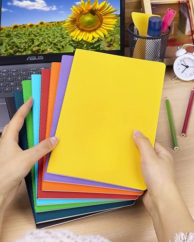 Miniatura 5 de Gwybkq Cuadernos A5 en blanco a granel, 16 paquetes (5.5 x 8.3), viaje a granel cubierta suave colorida, cuaderno de bocetos sin líneas de
