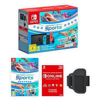 Nintendo Switch + Sports (Pre-installed) & 3 months Nintendo Switch Online Membership (Switch)