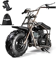 Vista 9 de Oryxearth Motocicleta de cross para niños de 105 CC – Mini motocicleta de gas de 4 tiempos para todoterreno y senderos, aprobada por la EPA, soporta