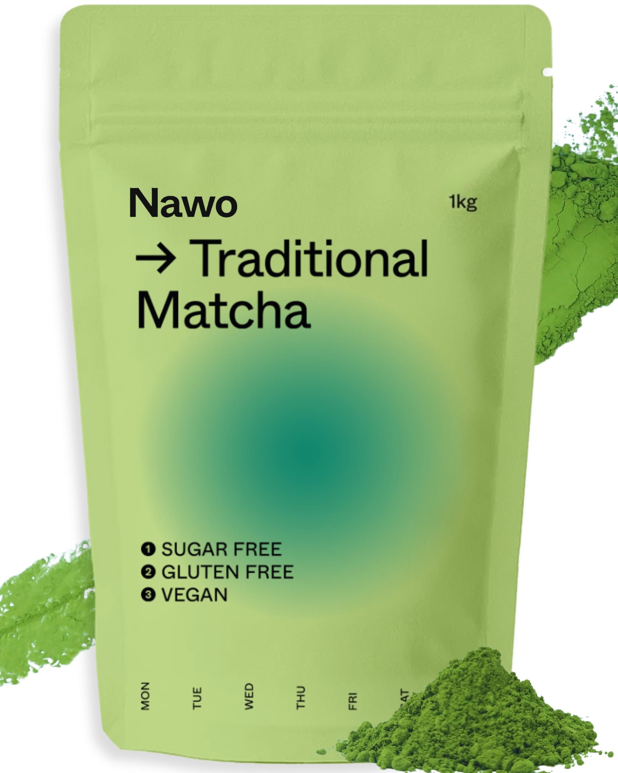 Bio Matcha Tee für Baristas – 250 g, 500 g & 1 kg – 100% natürliches Grüntee-Pulver, ideal für Matcha Latte, ohne Zuckerzusatz & Konservierungsstoffe, für Cafés – NAWO® Routines (1kg)