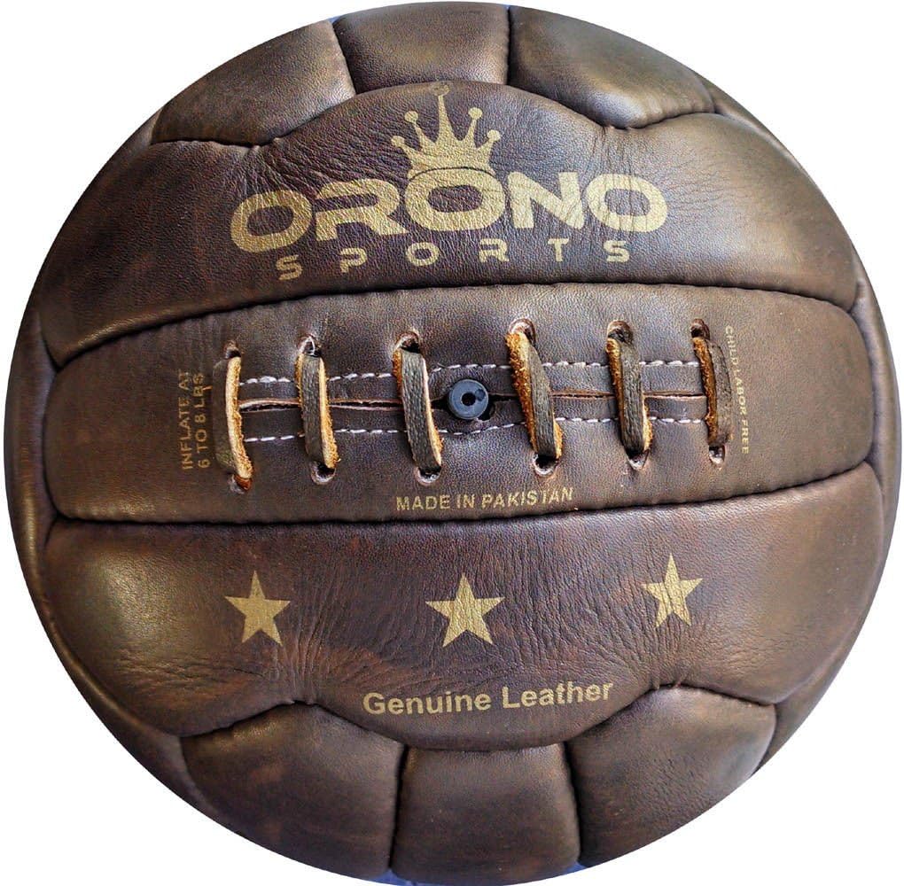 1 NEW Retro Look Vintage Style Genuine Real Leather Soccer