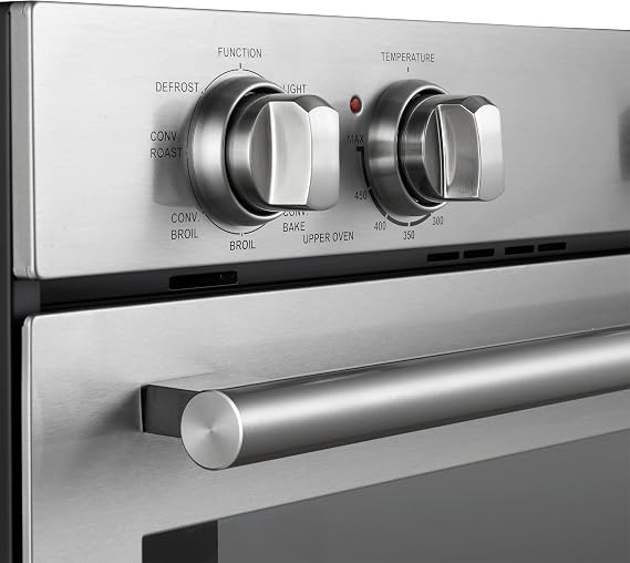Forno Vomero 30-Inch Double Wall Oven 10 Cu. Ft. Capacity, Stainless Steel, 7100W Convection, Mechanical Controls, Self-Cleaning Function