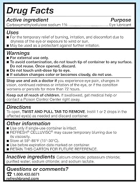 Refresh Celluvisc Lubricant Eye Gel Single-use Containers 30 Ea (Pack of 2)