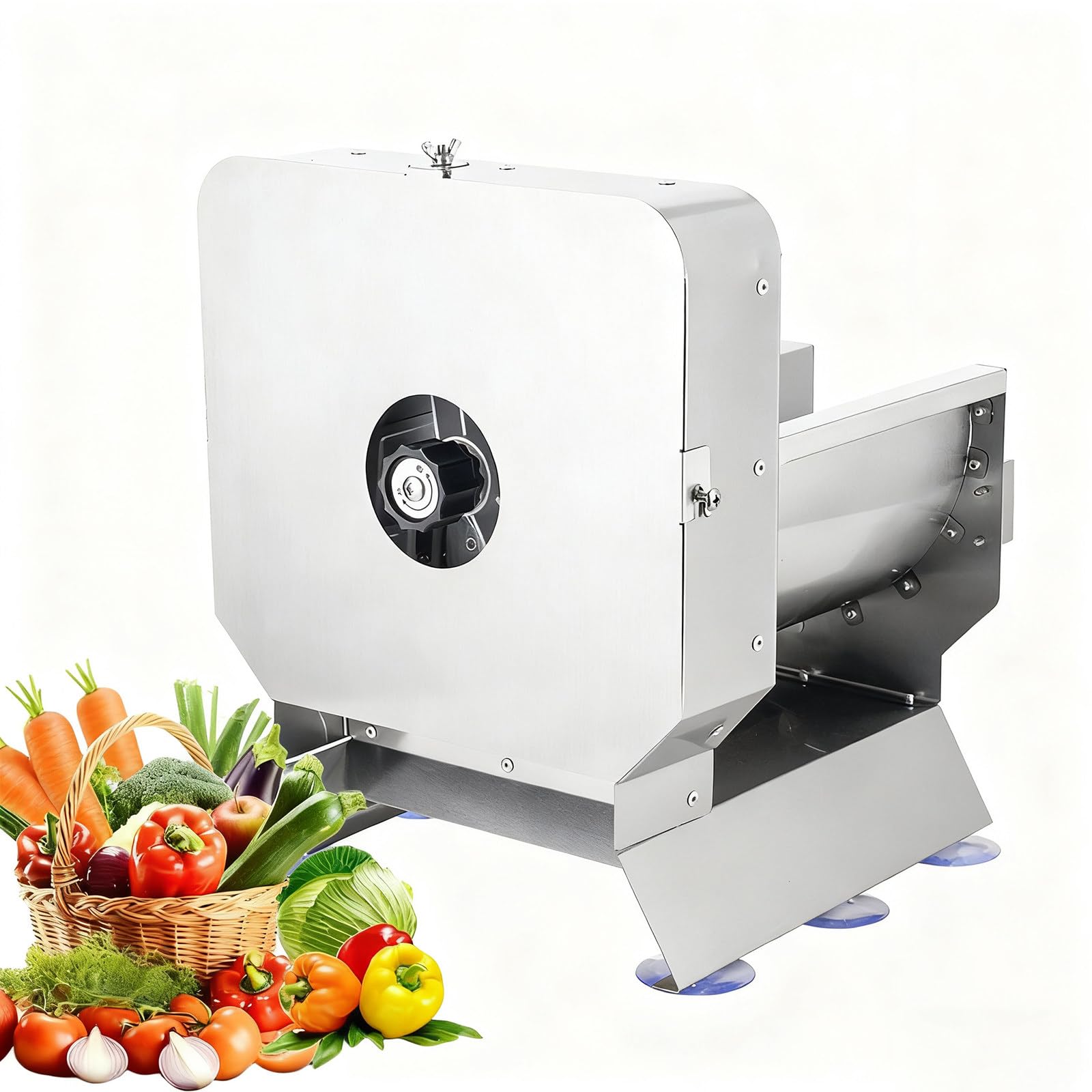Affettaverdure, spessore regolabile, per frutta e verdura, in acciaio inox, ideale per limoni, patate, cipolle, pomodori, facile da usare