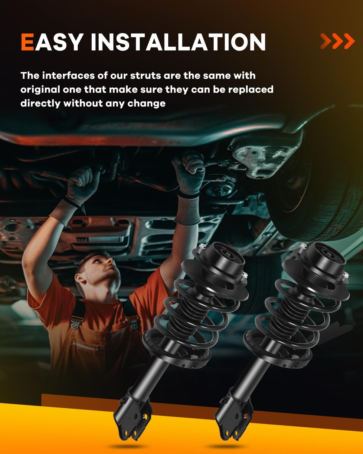 172685 172684 Front Struts Shocks for Subaru, OCPTY Complete Strut Assembly Spring Shock Absorbers Fits 2010 2011 2012 for Subaru for Legacy Amortiguadores Quick Complete Strut Assembly - Set of 2