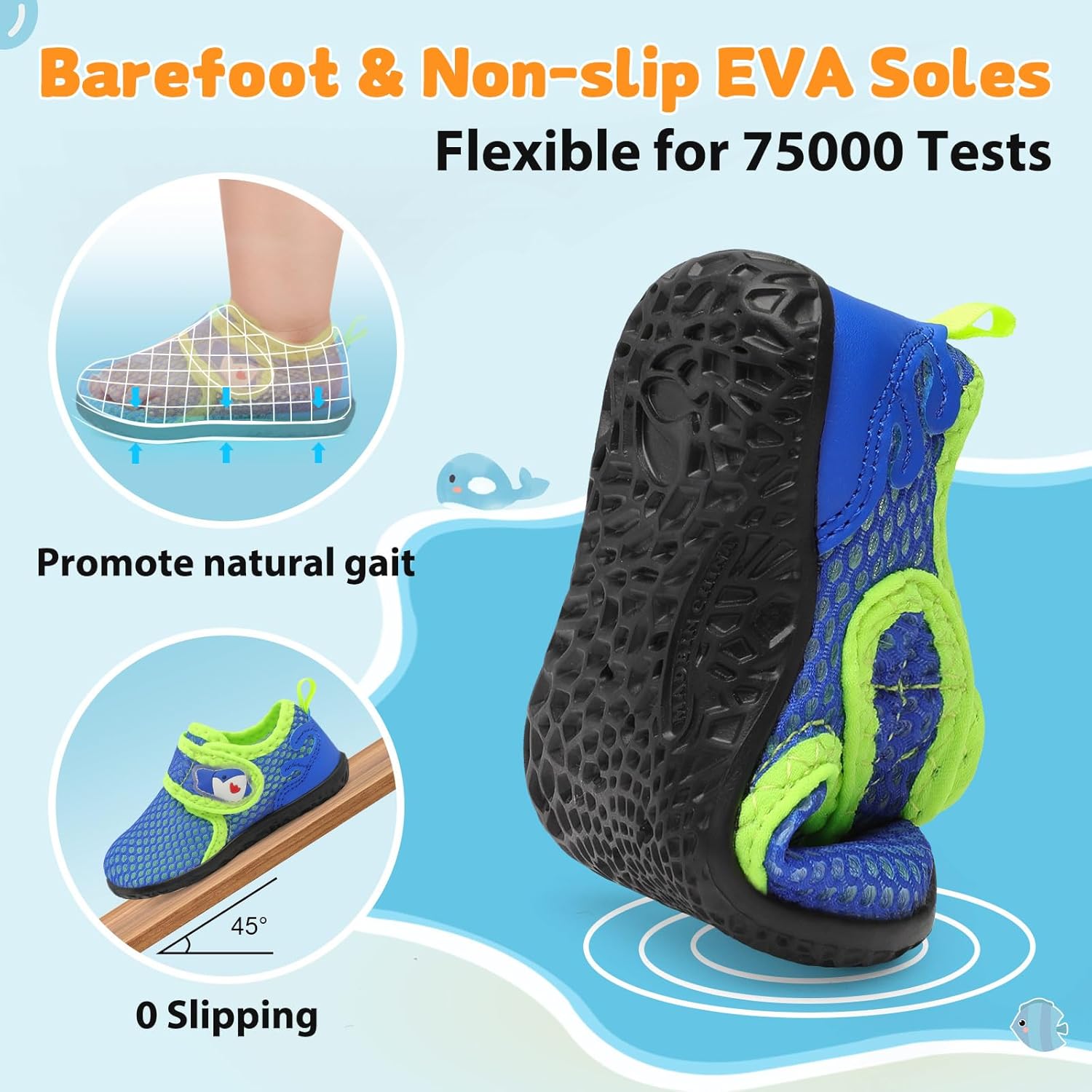 JOINFREE Baby Water Shoes Toddler Boys Girls Sandals Baby Lightweight Beach Swim Pool Shoes Kids Barefoot Quick-Dry Auqa Socks Infant First Walking Shoes - Image 6