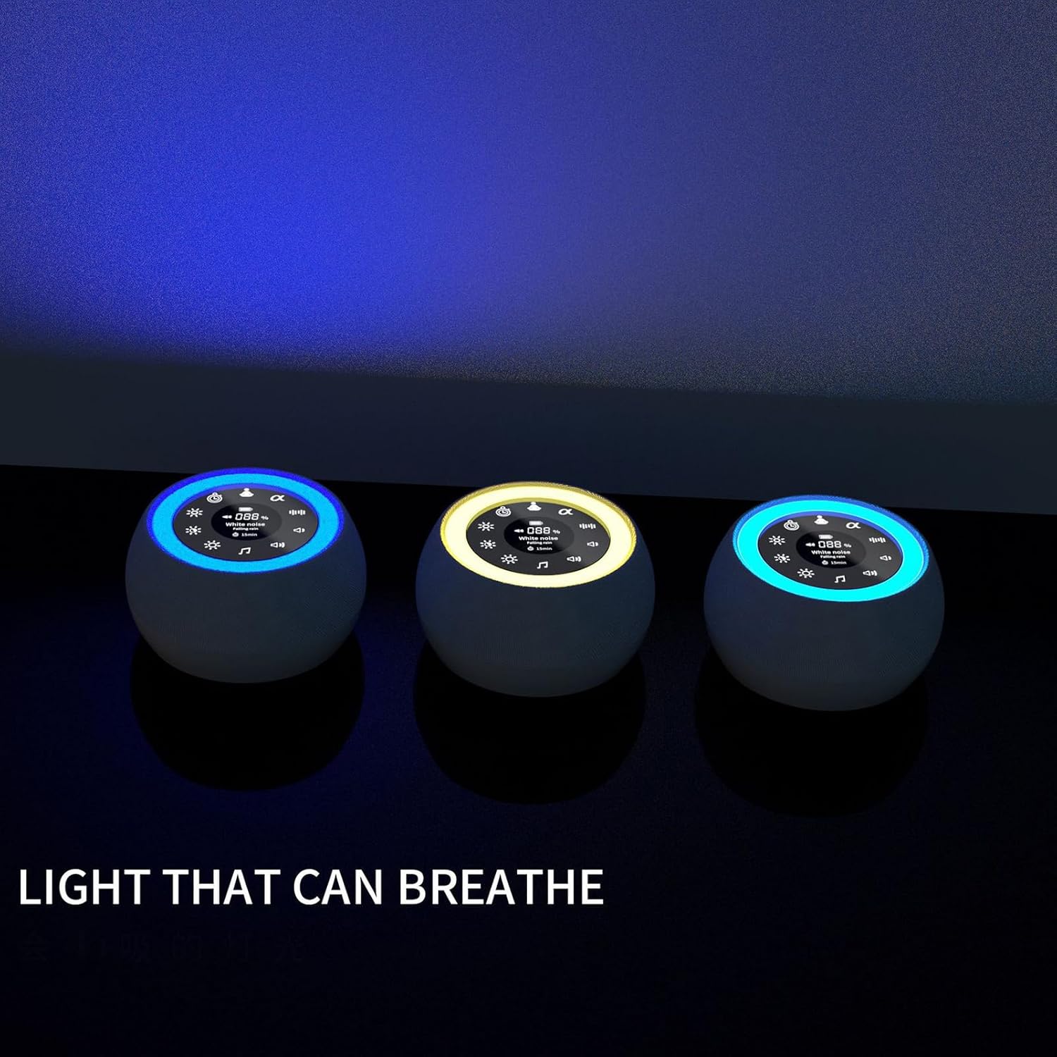 Music Sleep Instrument, Sleeping Night Light, Non-Looping Soothing Sounds with Memory Function, Portable Sleep Sound Therapy, for Home, Office or Travel