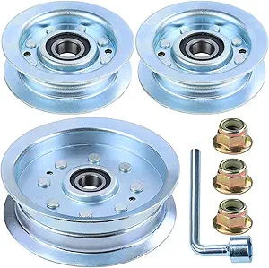 2 Pack GY22172 Idler Pulley John Deere with GY20629 Idler Pulley John Deere Replaces GY22082 Idler Pulley John Deere, GY20110, AUC17621, GY20067 for John Deere D140, D160, LA145, E170 Deck