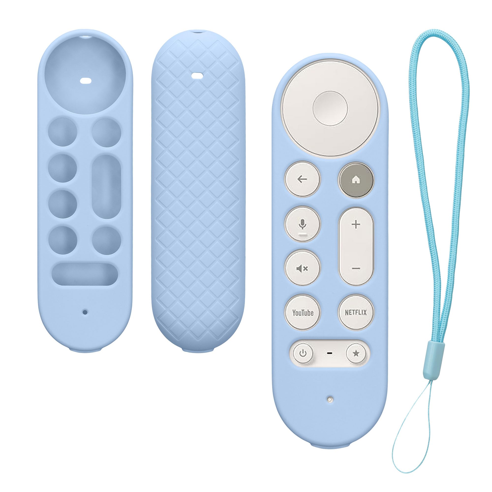 kwmobile Etui kompatybilne z Google TV Streamer 4K Case - miękkie silikonowe etui do pilota zdalnego sterowania - jasnoniebieskie