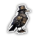 Steampunk Crow Raven Sticker Realistic Wall Decal for Car Truck Bumper Laptop Vinyl Window Wall US