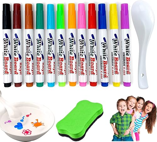 TYGHBN Bolígrafos mágicos de pintura al agua, juego de bolígrafos mágicos de pintura al agua, paquete de dibujos flotantes mágicos, marcadores disponible en Yaxa Colombia