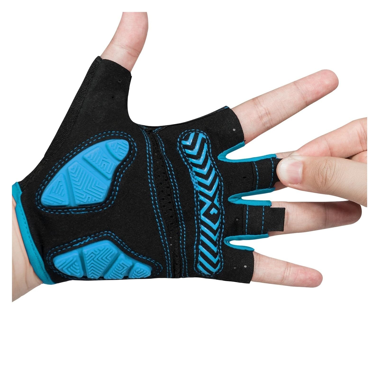 Generico Guanti da mountain bike Mezze Cuscinetti in gel di silicone 5 mm