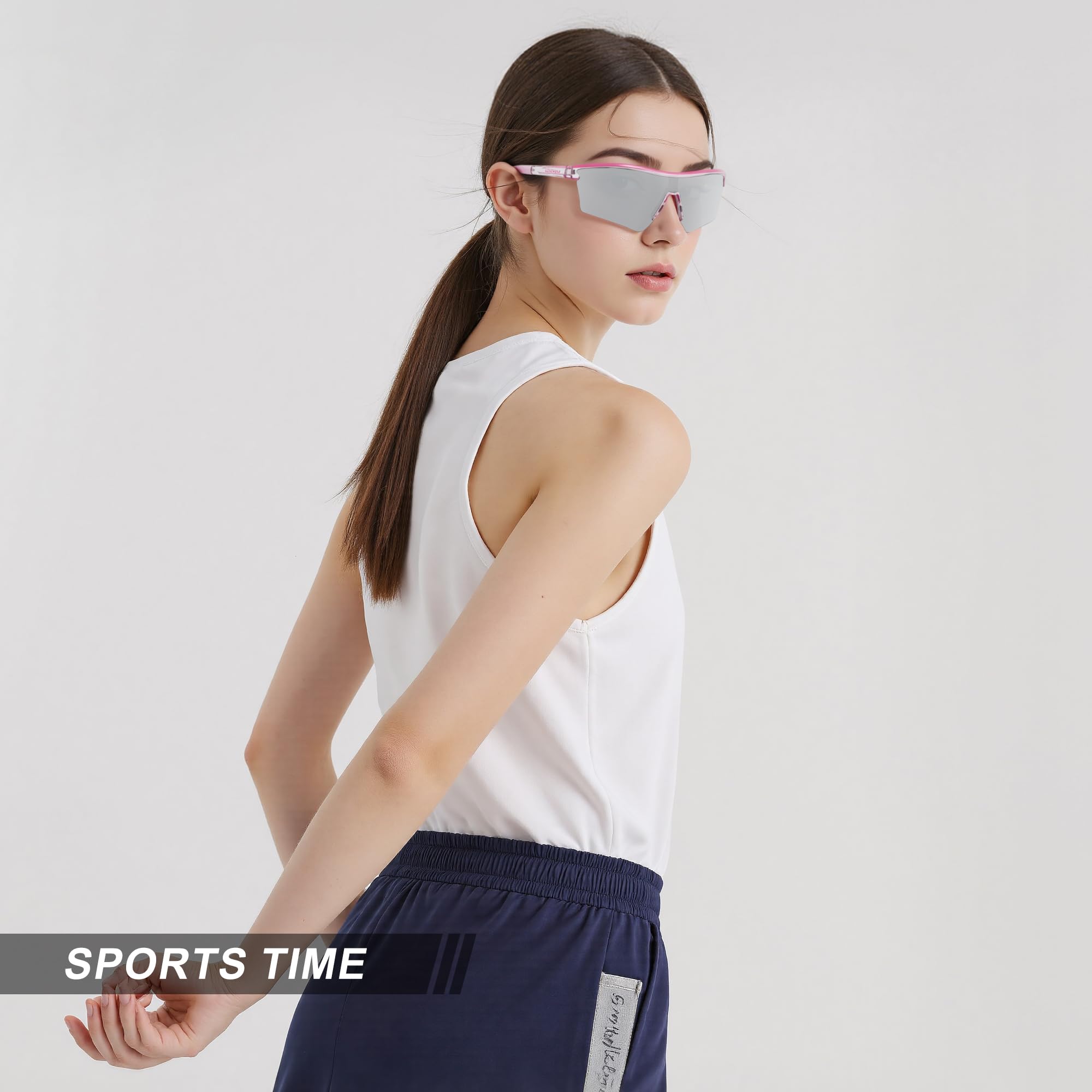 Polarisierte Sport-Sonnenbrille aus Polycarbonat für Herren und Damen, für Golf, Pickleball, Laufen, Tennis, Radfahren