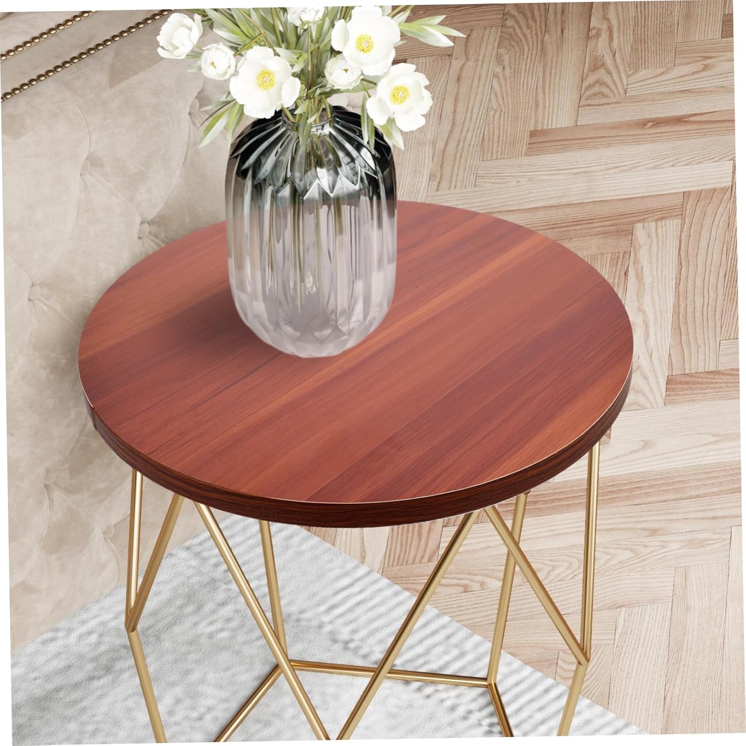Round Tabletop Versatile Dining Office Entertainment Use Sophisticated Aesthetic Easy Maintenance Flexible Assembly for
