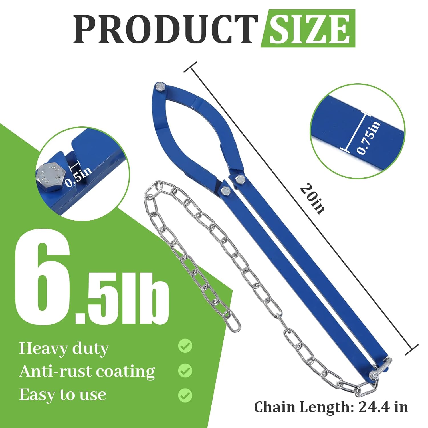 Fence Wire Fixer, Heavy Duty Fence Stretcher Tool for Horse Fence, Barb Wire Fencing, Wire Tightener Fence Repair Tool for Farm Ranch & Garden (Blue)