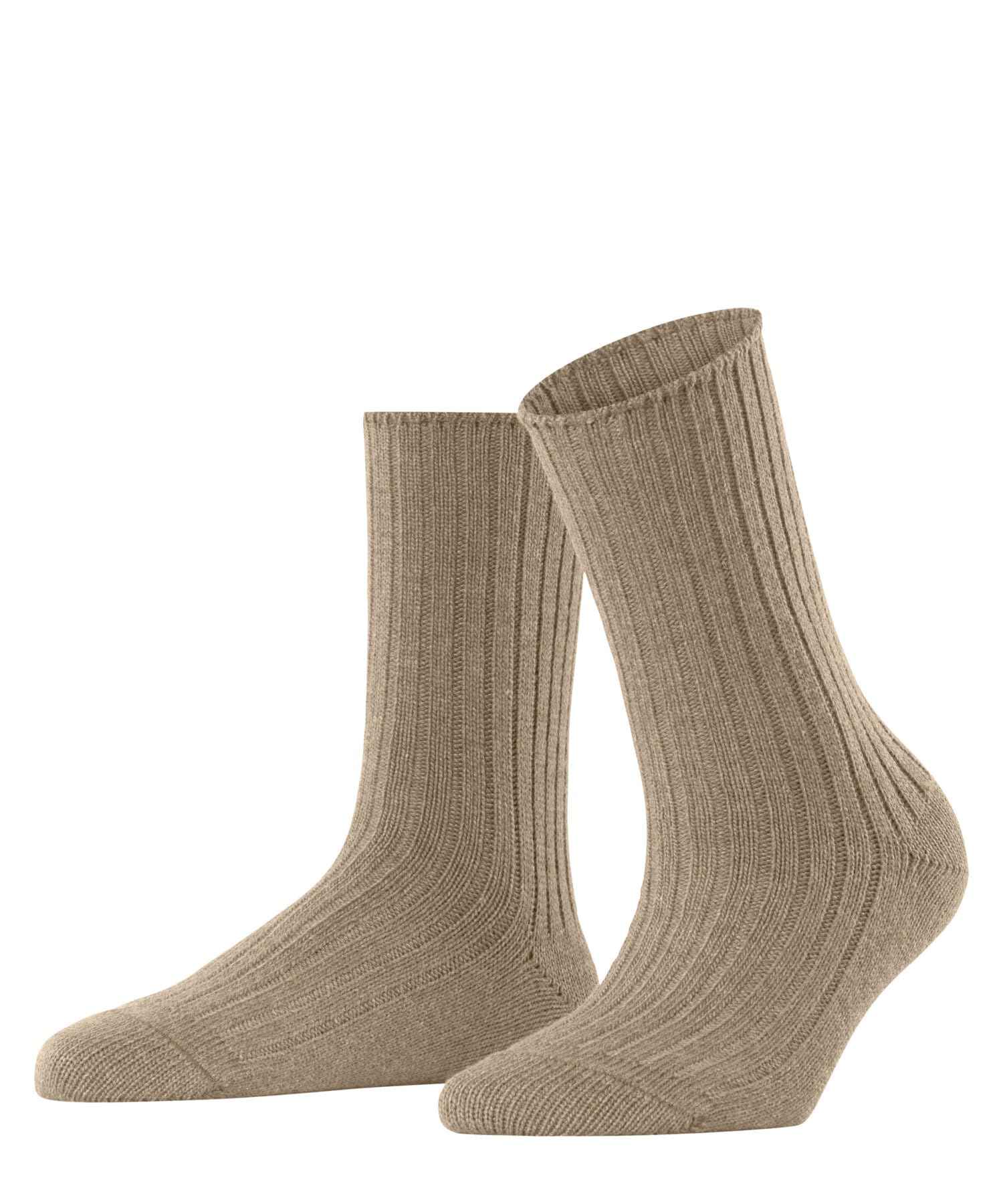 ESPRIT Women's Hygge W So Wool Cashmere Plain 1 Pair Socks, Brown Camel 4220, 5.5-8