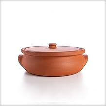 Luksyol Clay Pan For Cooking, Large Pot, Big Pots For Cooking, Cooking Pot, Terracotta Pot, Clay Pot For Cooking, Stove Top Clay Pot, Unglazed Clay Pots For Cooking, Dutch Oven Pot 10.82 Inches