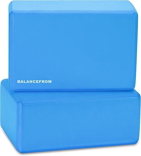 Miniatura 6 de Signature Fitness Esterilla de yoga multiusos de 12 pulgada, extra gruesa, de alta densidad, antidesgarros, con correa de transporte con bloques de