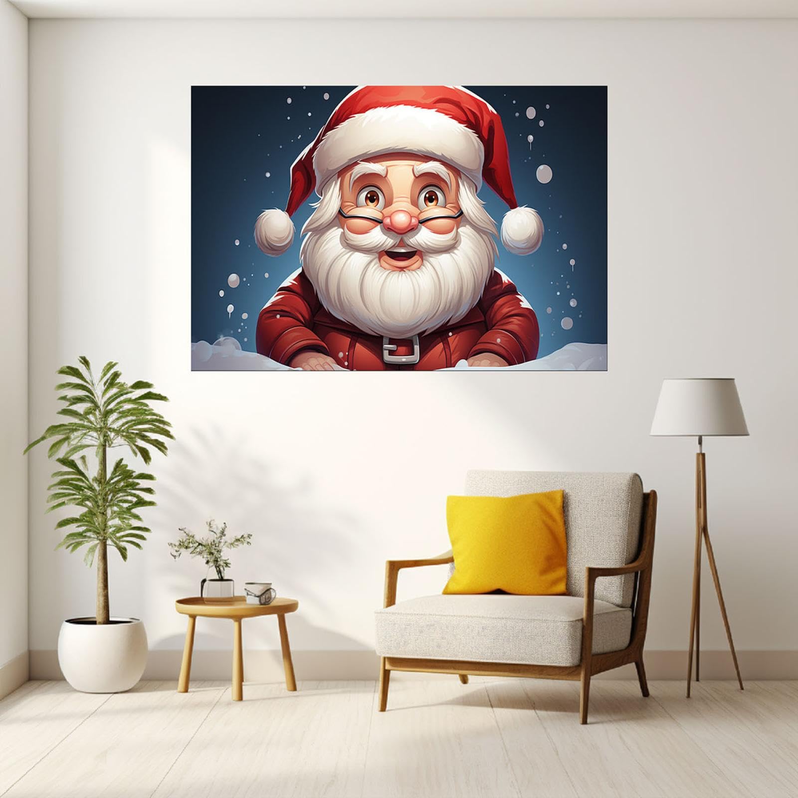 Amazon.co.jp: クリスマス キャンバスアートパネル,かわいい 