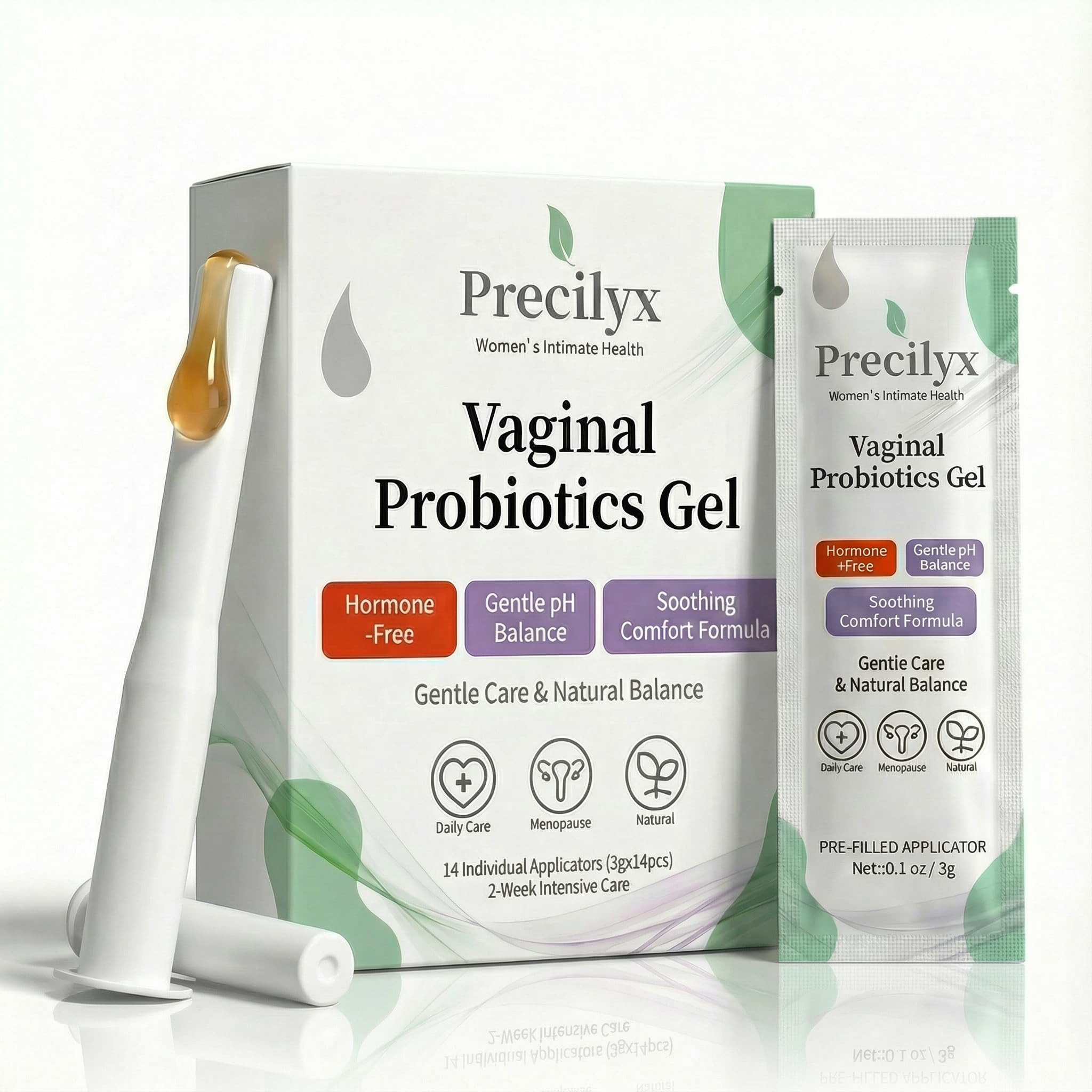 Vaginal Probiotics Intimate Care Gel for Women with Boric Acid Odor Control Itch Relief pH Balance Hormone-Free BV