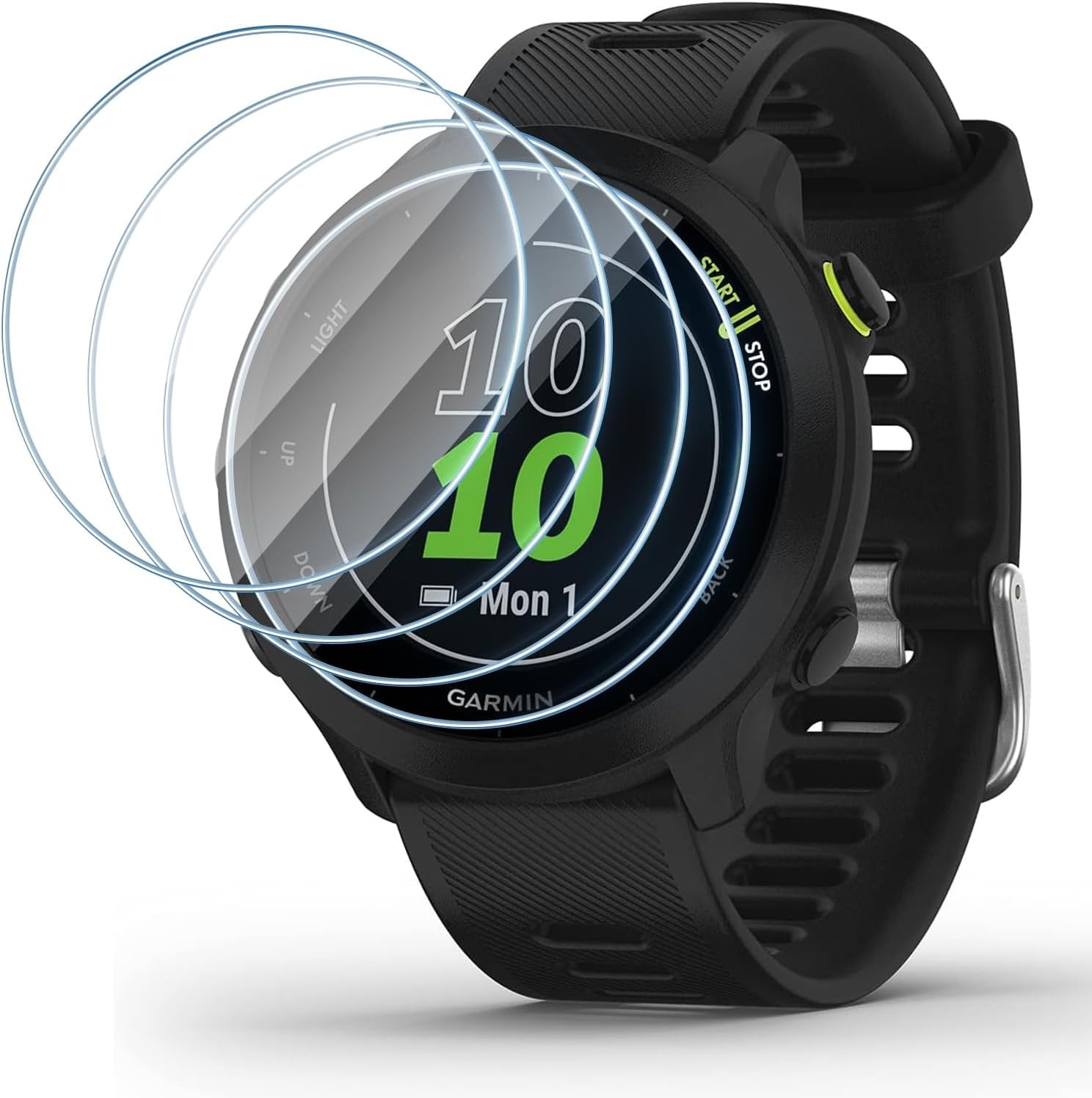 Diruite 4 Pellicole In Vetro Temperato Per Garmin Forerunner 45/45S – 2.5D 9H Antigraffio E Anti-impronta