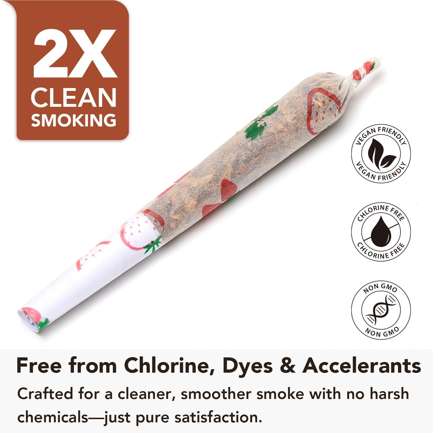 Rolling Papers Pre Rolled Paper 1 1/4 Size - 100 Pack Strawberry Preroll Pre Rolls Paper with Filter Tips and Packing Tubes Included image 4