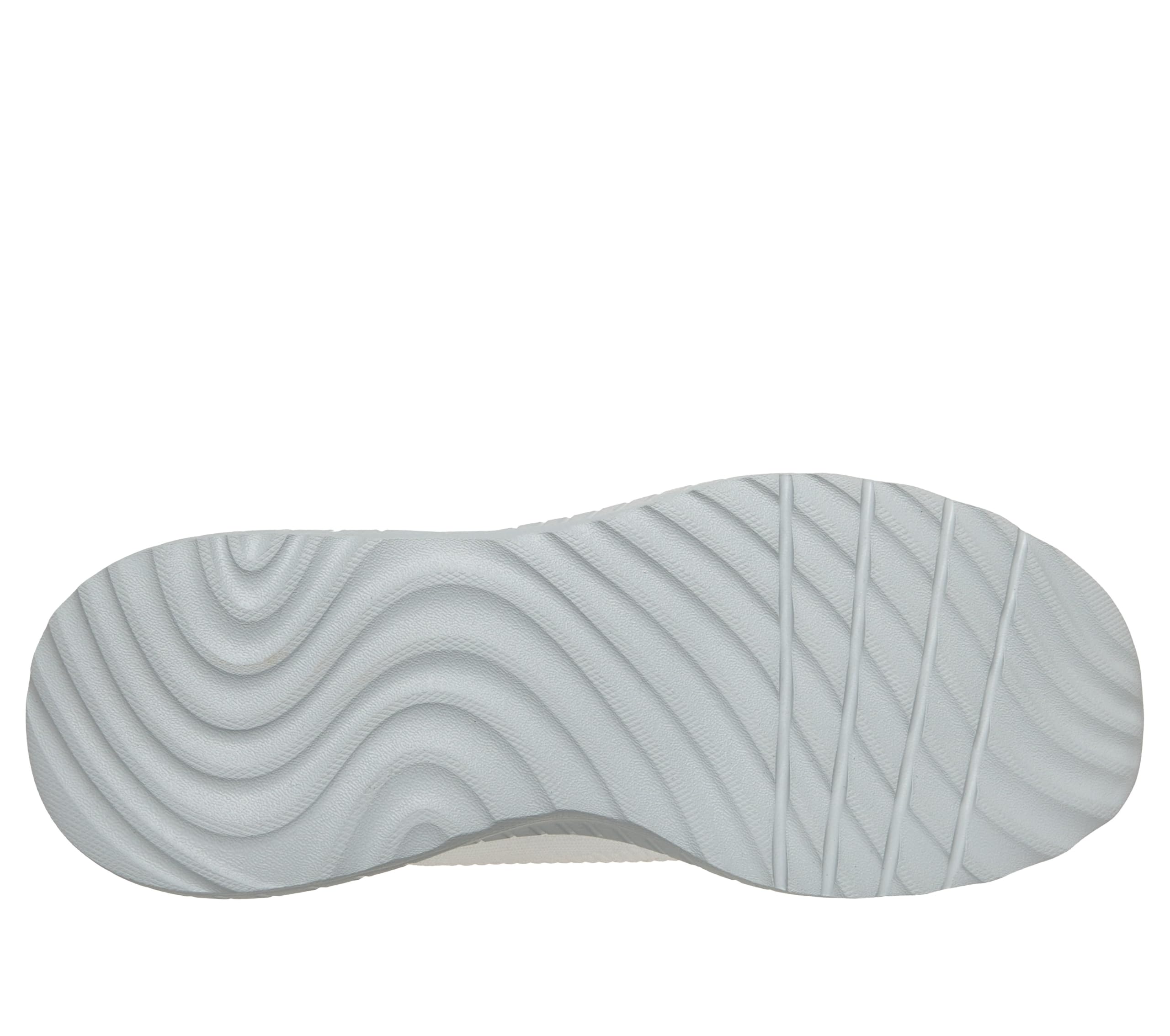 Skechers - Zapatos de Manos Libres para Mujer: Bobs Sport Squad Chaos - Current Muse, Blanco/Gris., 8